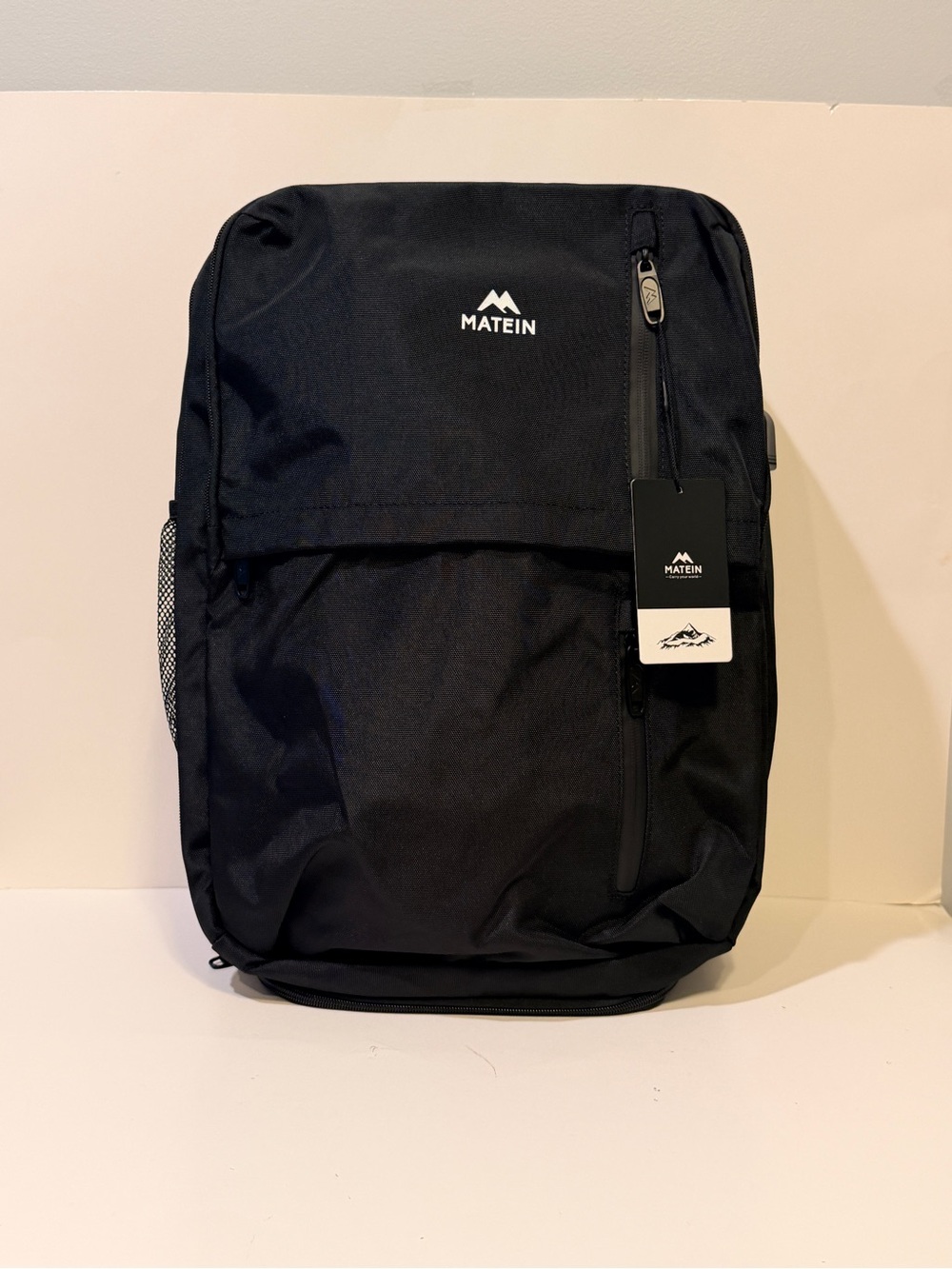 NWT Matein Black Backpack - Durable Travel & Commuter Bag